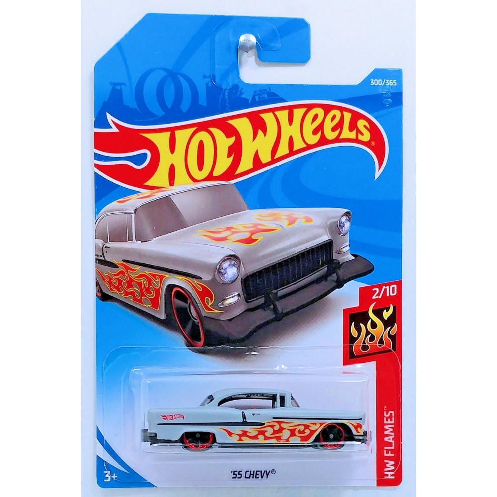 Машинка Hot Wheels '55 Chevy (2018 Базовая - HW Flames)