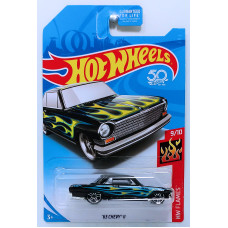Машинка Hot Wheels '63 Chevy II (2018 Базовая - HW Flames: Kroger Exclusive)