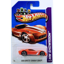Машинка Hot Wheels 2009 Corvette Stingray Concept (2013 Базовая - HW Showroom: Corvette 60th)