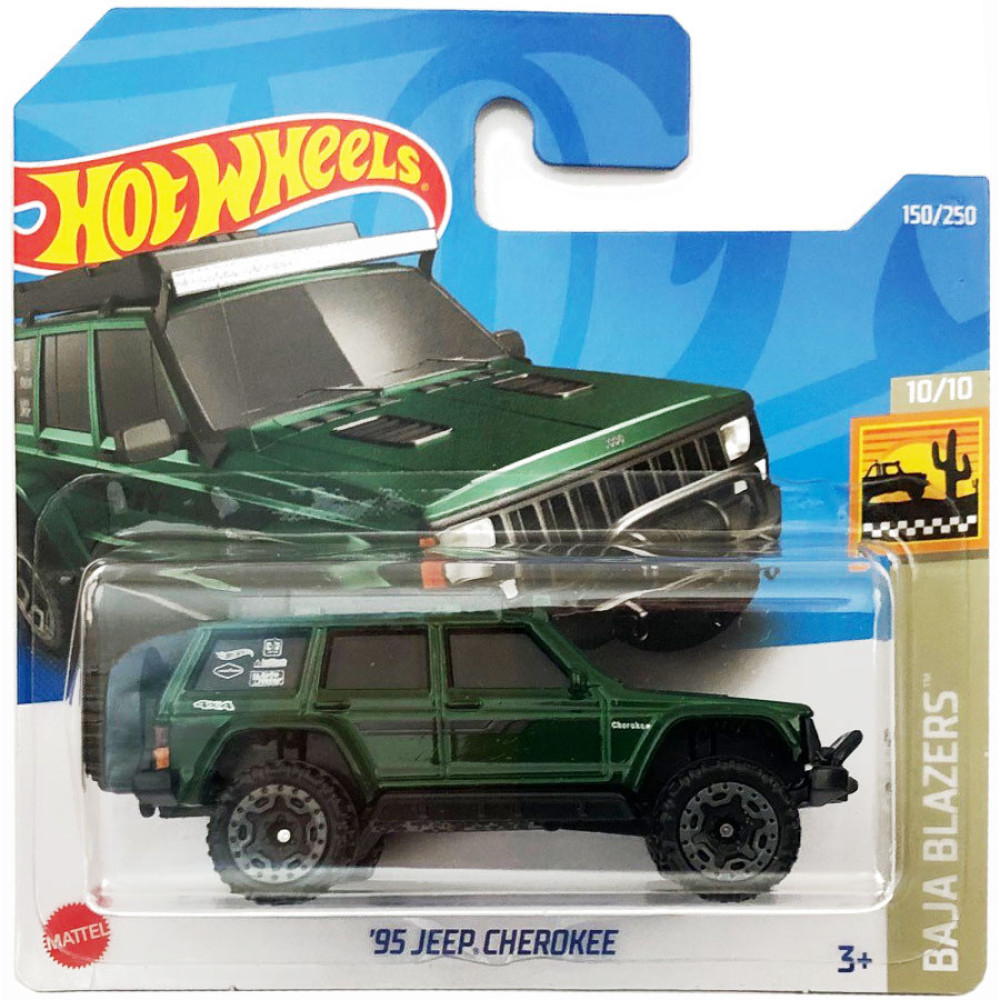 Машинка Hot Wheels '95 Jeep Cherokee (2022 Базовая - Baja Blazers)