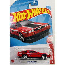 Машинка Hot Wheels DMC DeLorean (2023 Базовая - Red Edition)