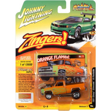 Машинка Johnny Lightning 1981 Chevrolet Silverado 10 Fleetside Orange (2021 Street Freaks - Zinger)