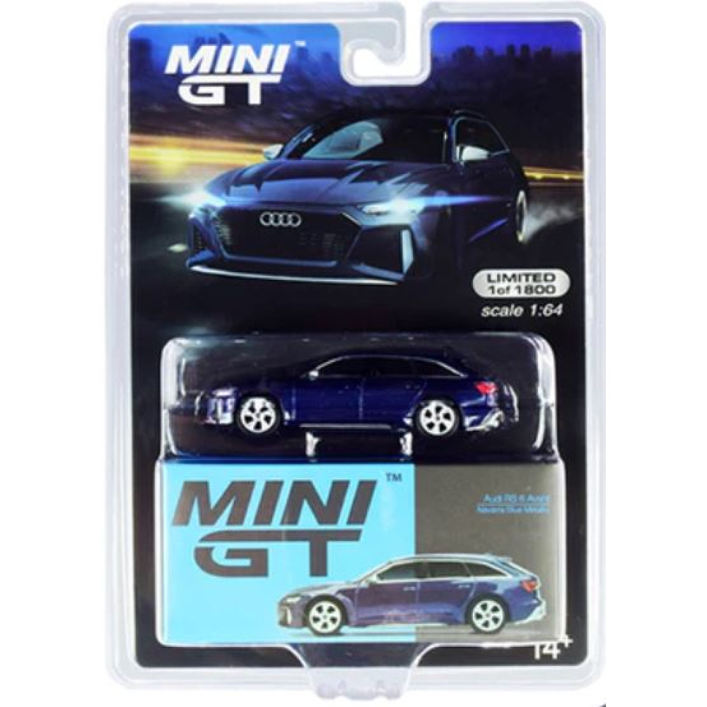 Машинка Mini GT Audi RS 6 Avant Navarra Blue Metallic