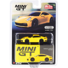 Машинка Mini GT Porsche 911 (992) Carrera 4S Racing Yellow