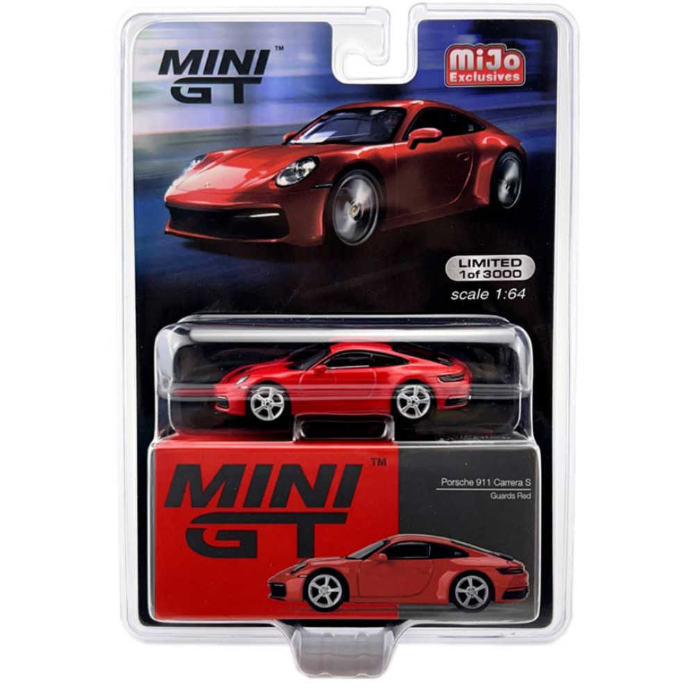 Машинка Mini GT Porsche 911 (992) Carrera S Guards Red