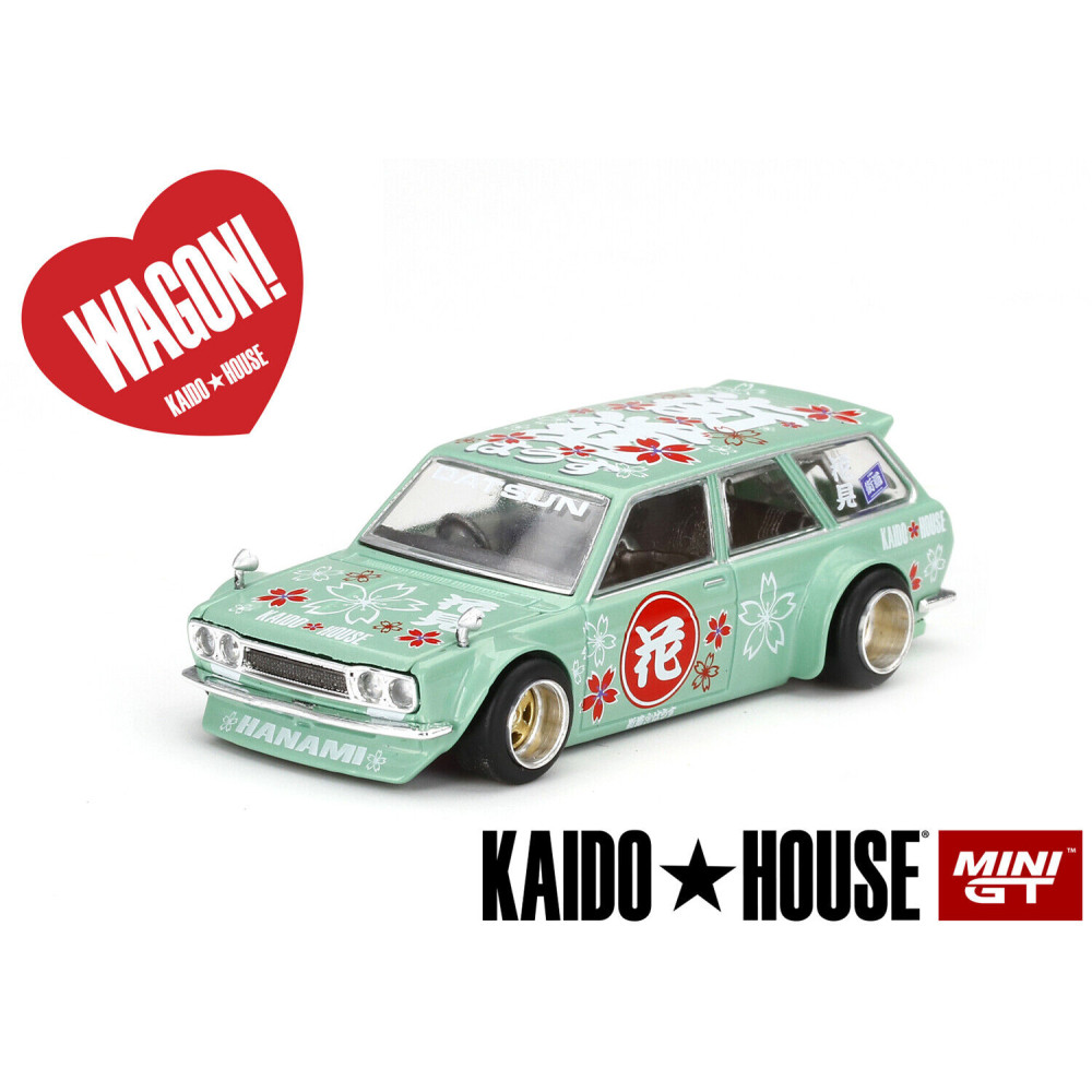 Машинка Mini GT x Kaido House Datsun KAIDO 510 Wagon Hanami V2 (2022)