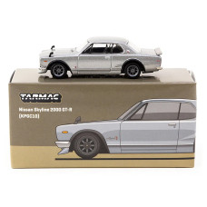 Машинка Tarmac Works Nissan Skyline 2000 GT-R (KPGC10) Silver (2023 Global64)